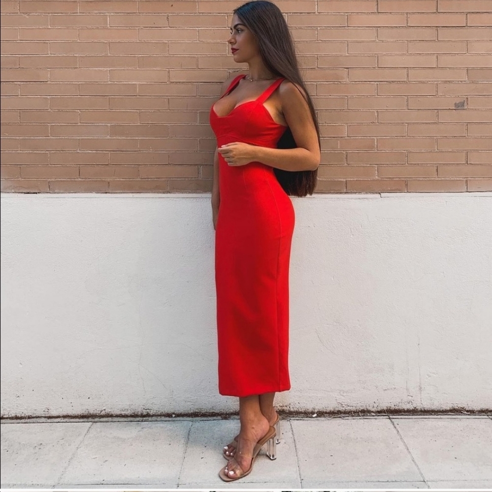 ZARA* Cut Out Midi Dress - Picture 4 of 8